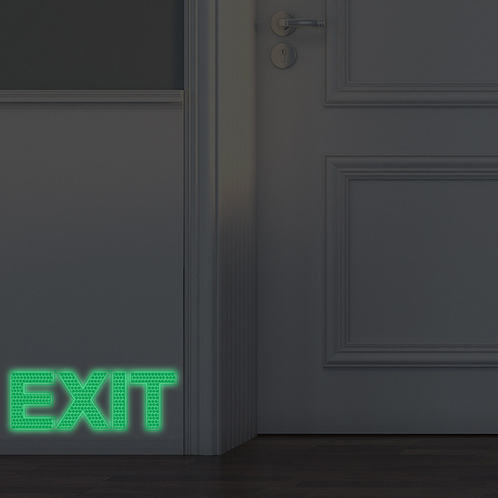 Emergency Exit Sign - Светящаяся в темноте наклейка на стену
